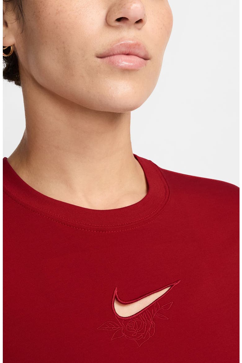 Sportswear Chill Crop T-Shirt, Alternate, color, UNIVERSITY RED