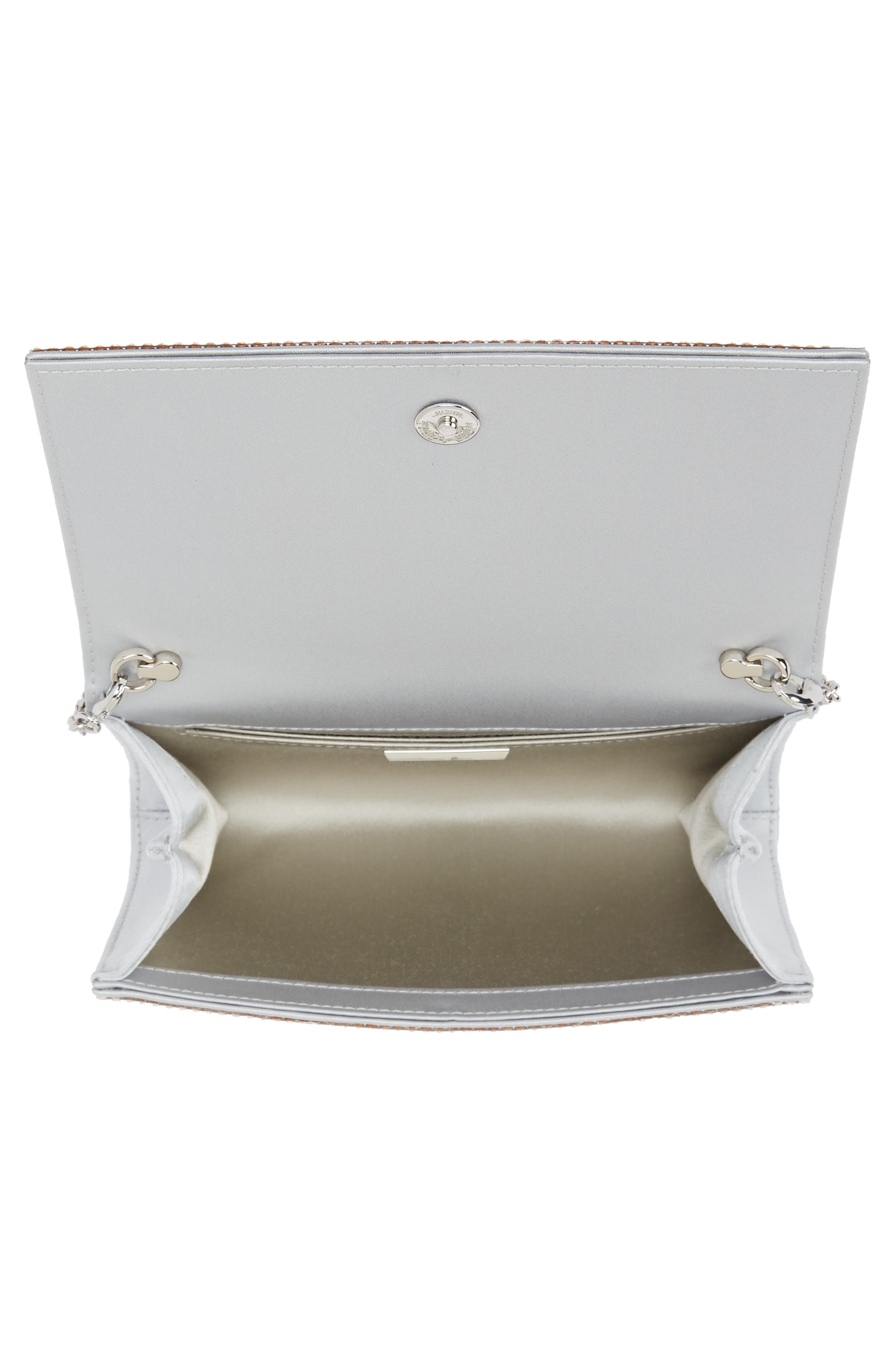 Fizzy Beaded Clutch, Alternate, color, SILVER RHINESTONE