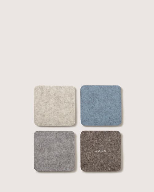 Graf & Lantz Graf Lantz Bierfilzl Merino Wool Square Coaster Multi 4 Pack In Cobblestone