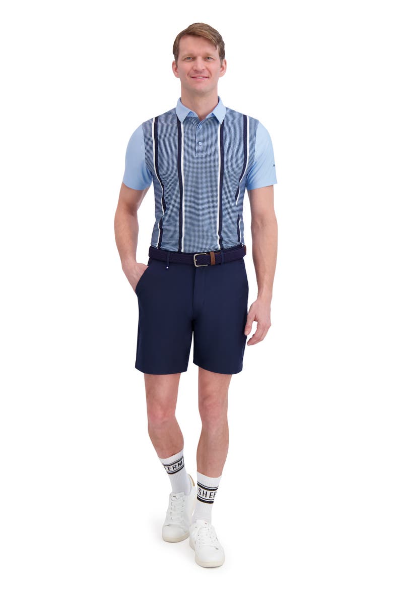 Geo Vertical Tech Jersey Golf Polo, Alternate, color, LIGHT BLUE