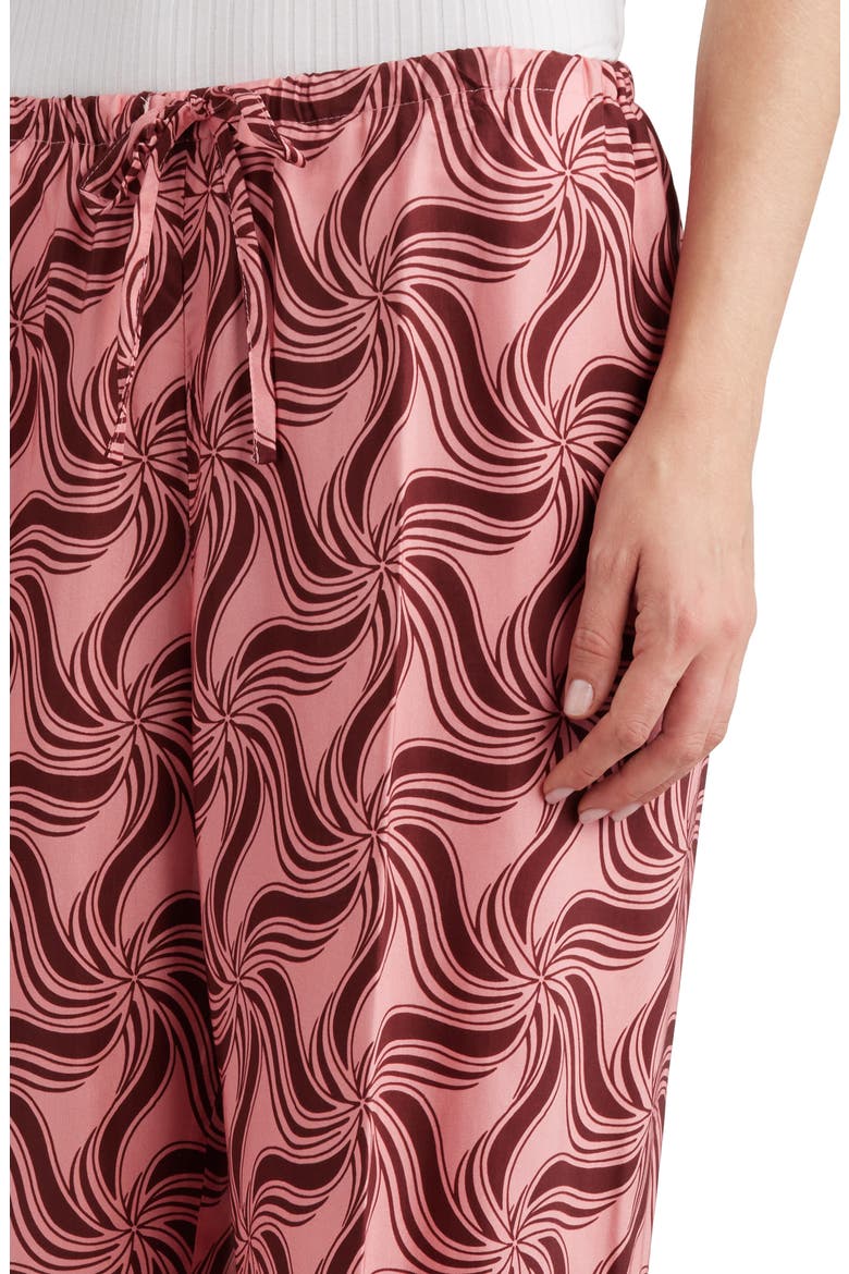 Mixed Print Straight Leg Pants, Alternate, color, PINK