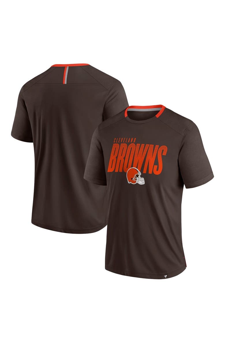 Men's Fanatics Brown Cleveland Browns Defender Fade Slant T-Shirt, Main, color, Brown