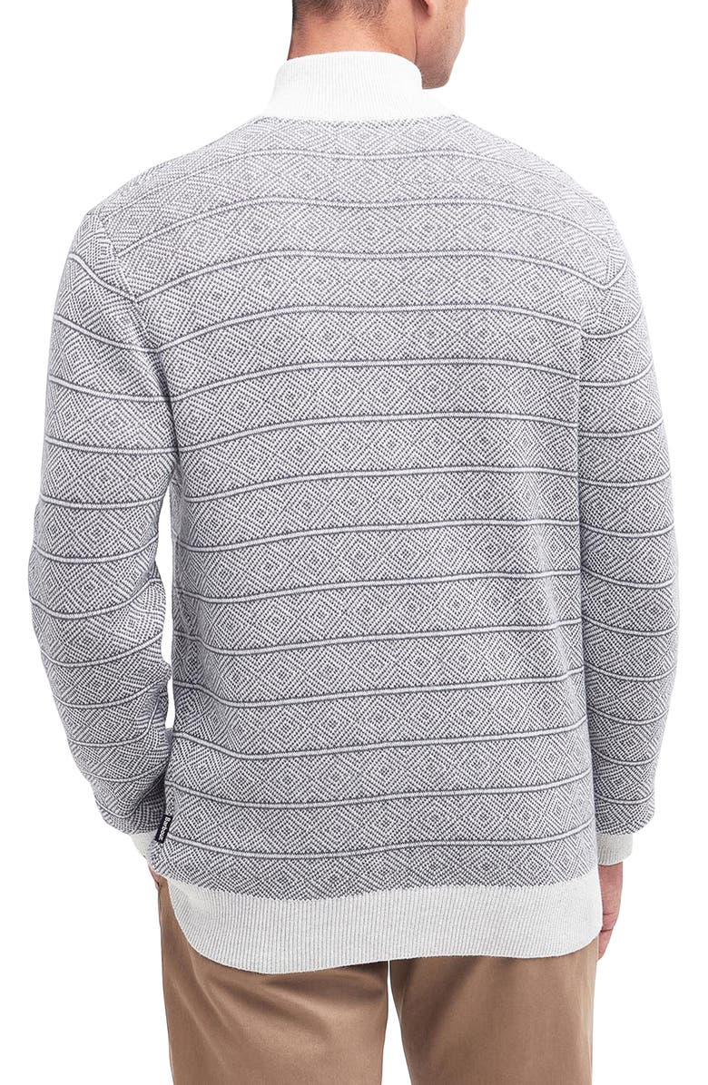 Barbour Mitford Diamond Jacquard Half-Zip Cotton Sweater, Alternate, color, 