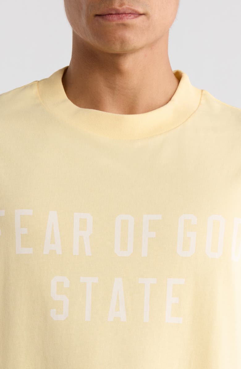 Fear of God Essentials '90s Fit Logo Graphic T-Shirt, Alternate, color, Garden Yellow