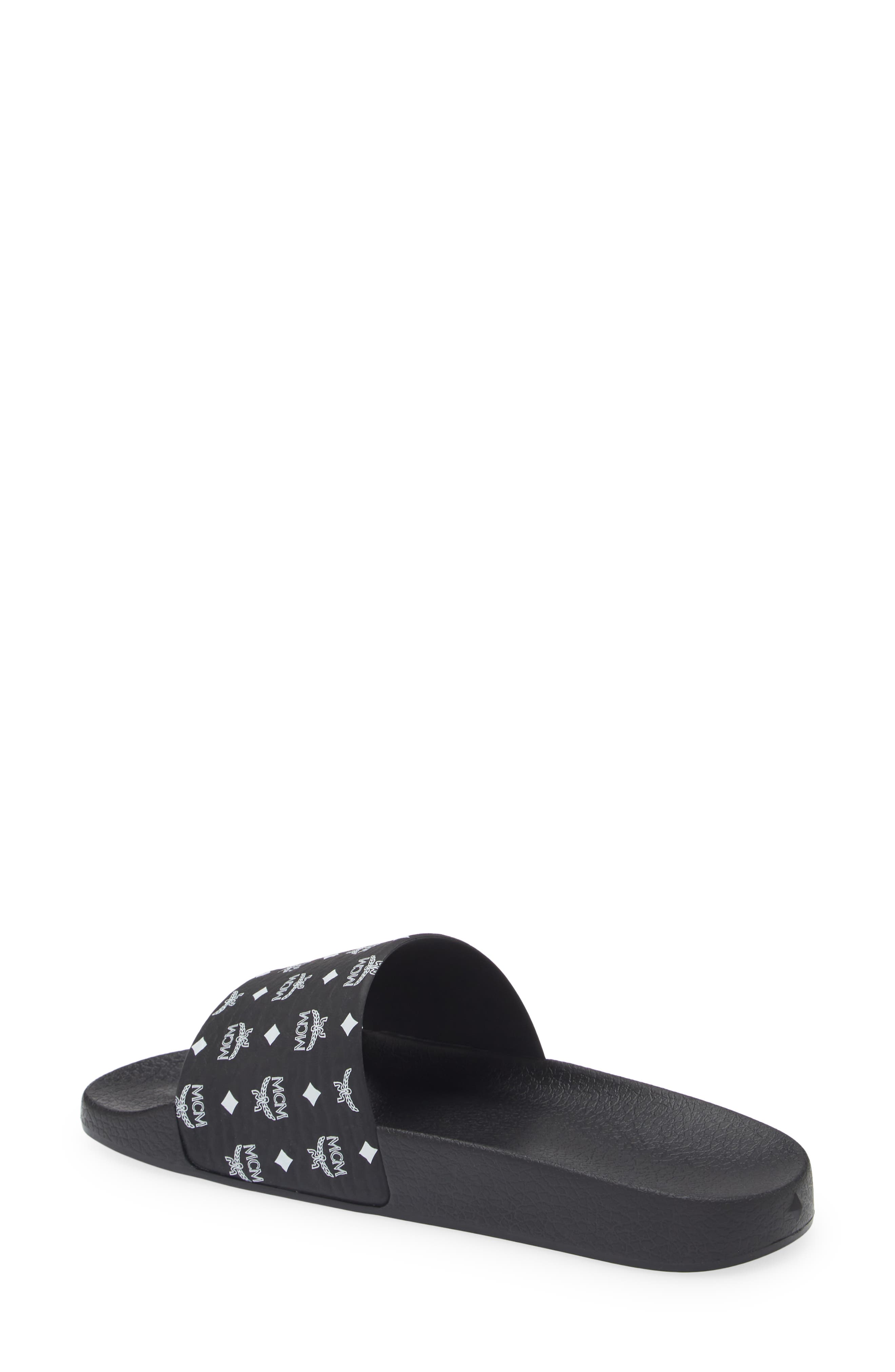 MCM Monogram Slide Sandal, Alternate, color, 
