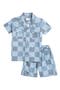 Kids' Check Print Camp Shirt & Shorts Set