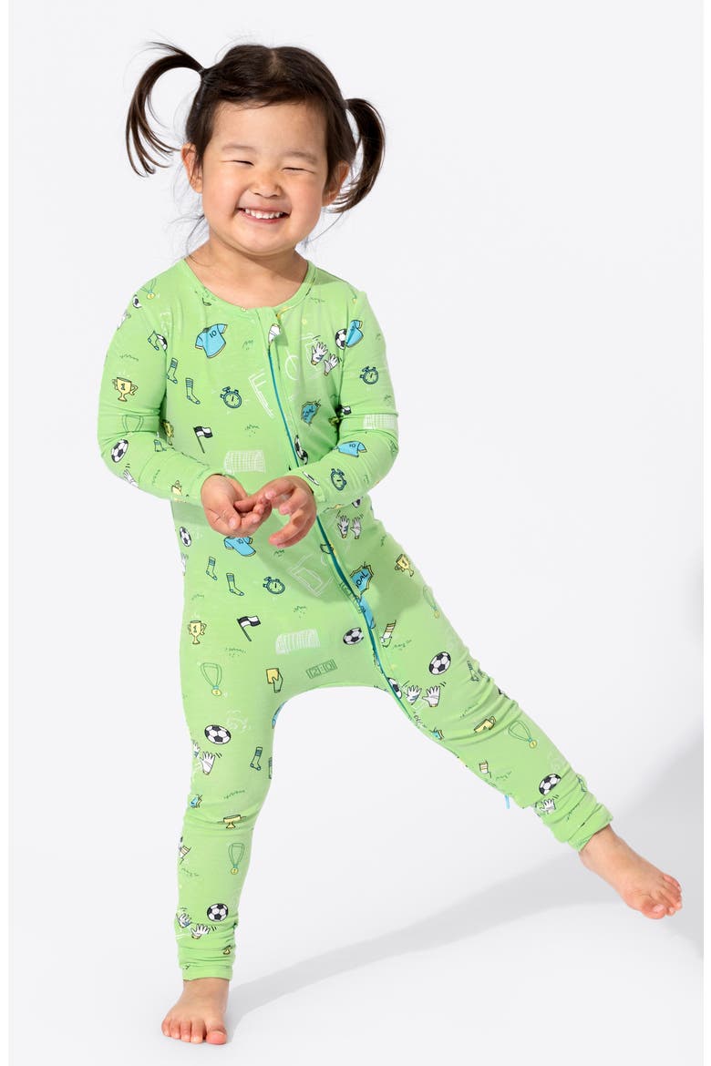 Baby Soccer Convertible Footie, Alternate, color, GREEN