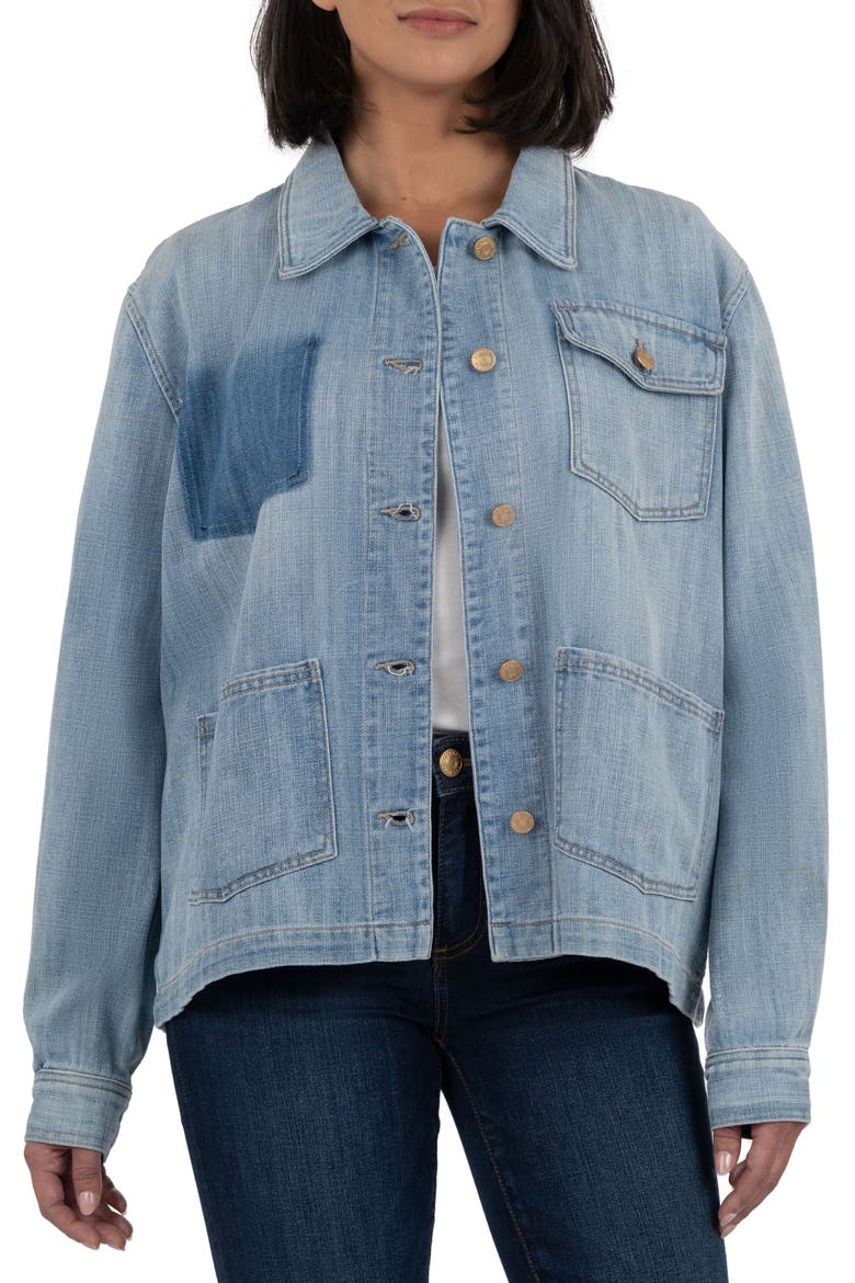 Adelyn Denim Jacket, Main, color, LIGHT WASH