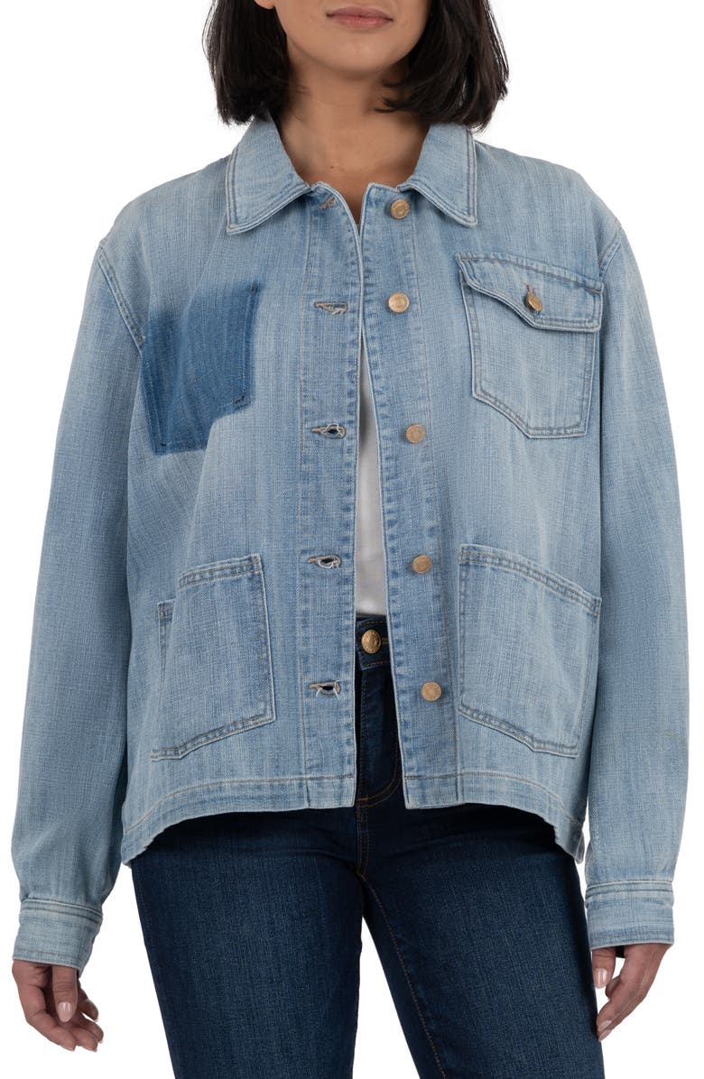 KUT from the Kloth Adelyn Denim Jacket, Main, color, Light Wash