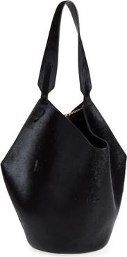 Khaite Small Lotus Genuine Calf Hair Top Handle Bag