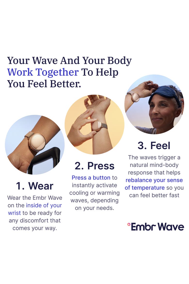 Embr Wave Smart Cooling & Warming Wristband, Alternate, color, Rose Gold