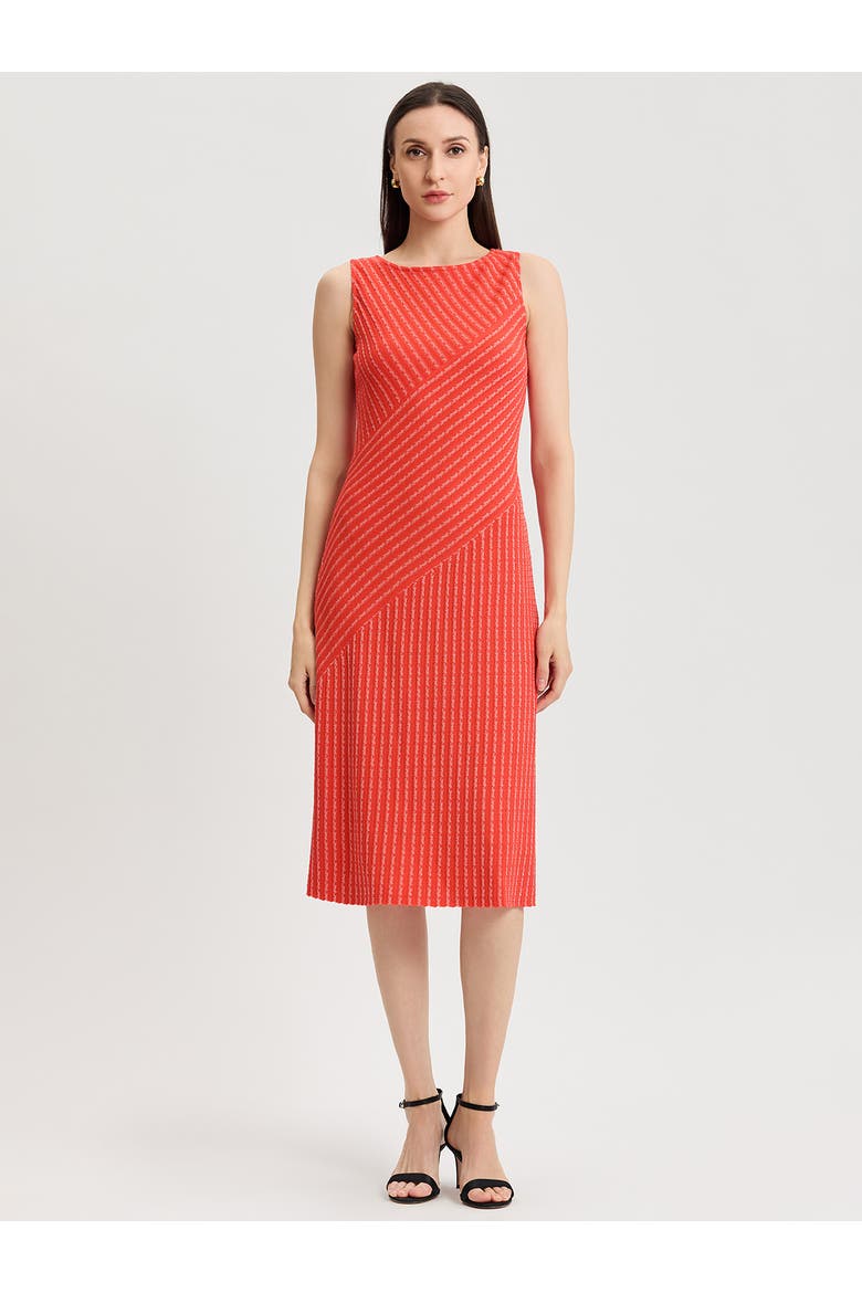 Striped Lined Soft Knit Midi Dress, Main, color, Cherry Ember/Biscotti