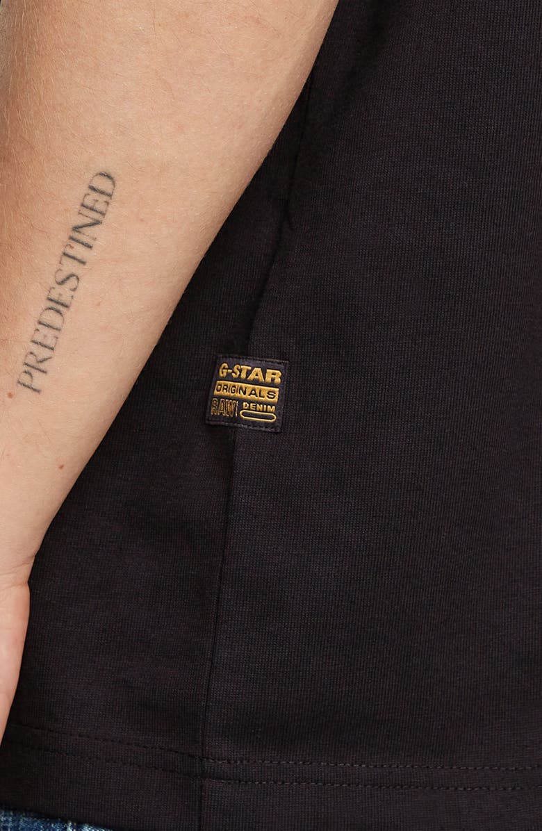 G-STAR Symbols Print Loose Organic Cotton Graphic T-Shirt, Alternate, color, Dark Black