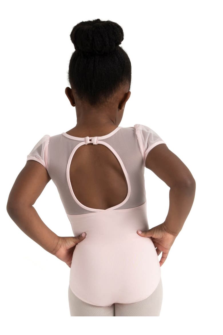 Puff Sleeve Keyhole Back Leotard, Alternate, color, light/pastel pink