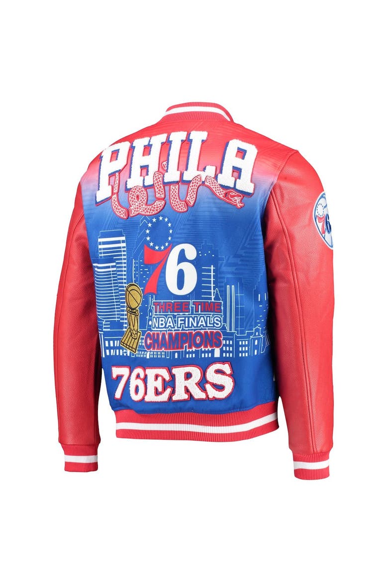Men's Pro Standard Red Philadelphia 76ers Remix Varsity Full-Zip Jacket, Alternate, color, Red