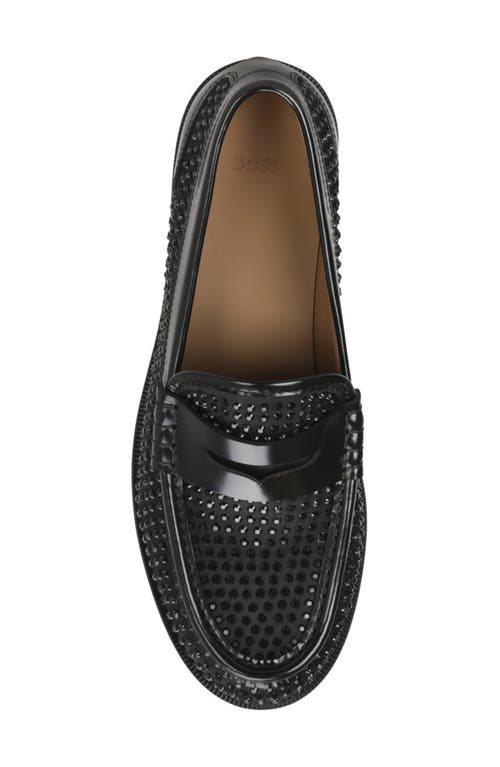 Hugo Boss Boss Lycia Studded Penny Loafer In Black
