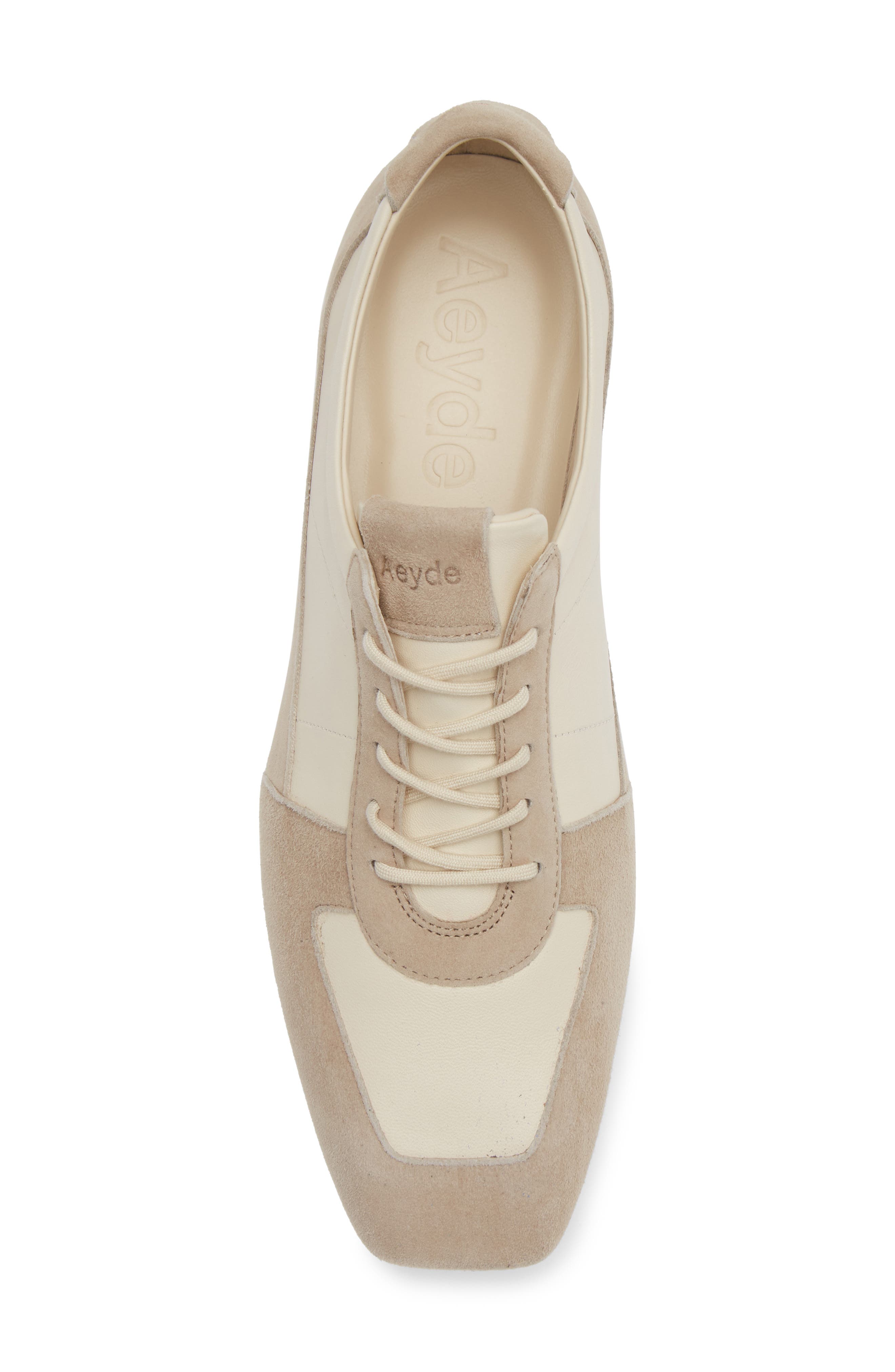 aeyde Uma Two-Tone Sneaker, Alternate, color, Creamy / Sand