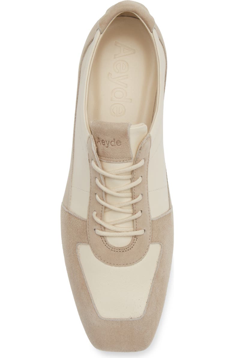 aeyde Uma Two-Tone Sneaker, Alternate, color, Creamy / Sand