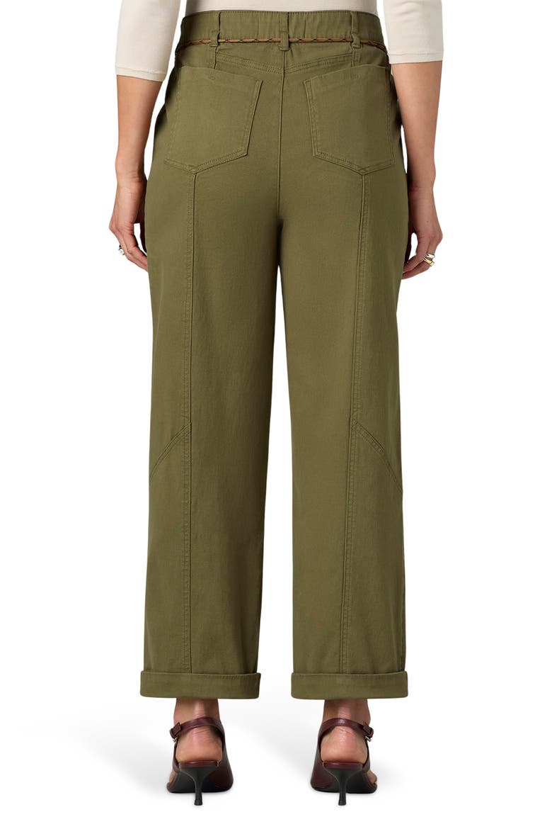 Ultra Skyrise High Waist Relaxed Stretch Cotton Pants, Alternate, color, GOLDEN OLIVE