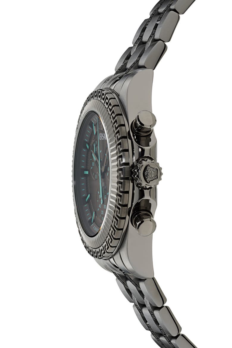 Fornax Chronograph Bracelet Watch, 43mm, Alternate, color, IP GUNMETAL