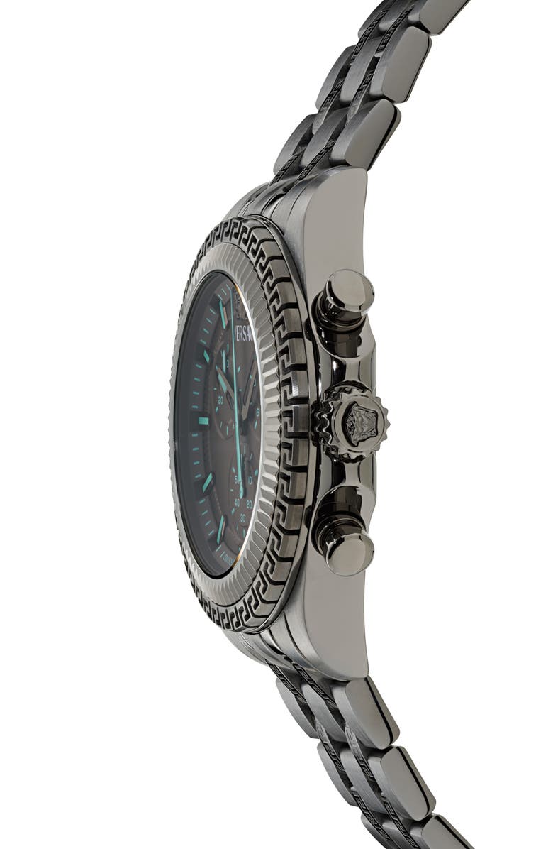 Versace Fornax Chronograph Bracelet Watch, 43mm, Alternate, color, Ip Gunmetal