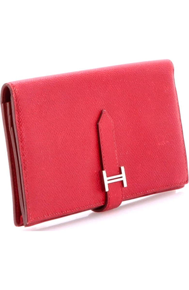 Pre-Owned Hermes Bearn Wallet Epsom Long, Alternate, color, Rubis