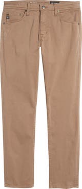 AG Tellis Sueded Stretch Sateen Slim Leg Pants