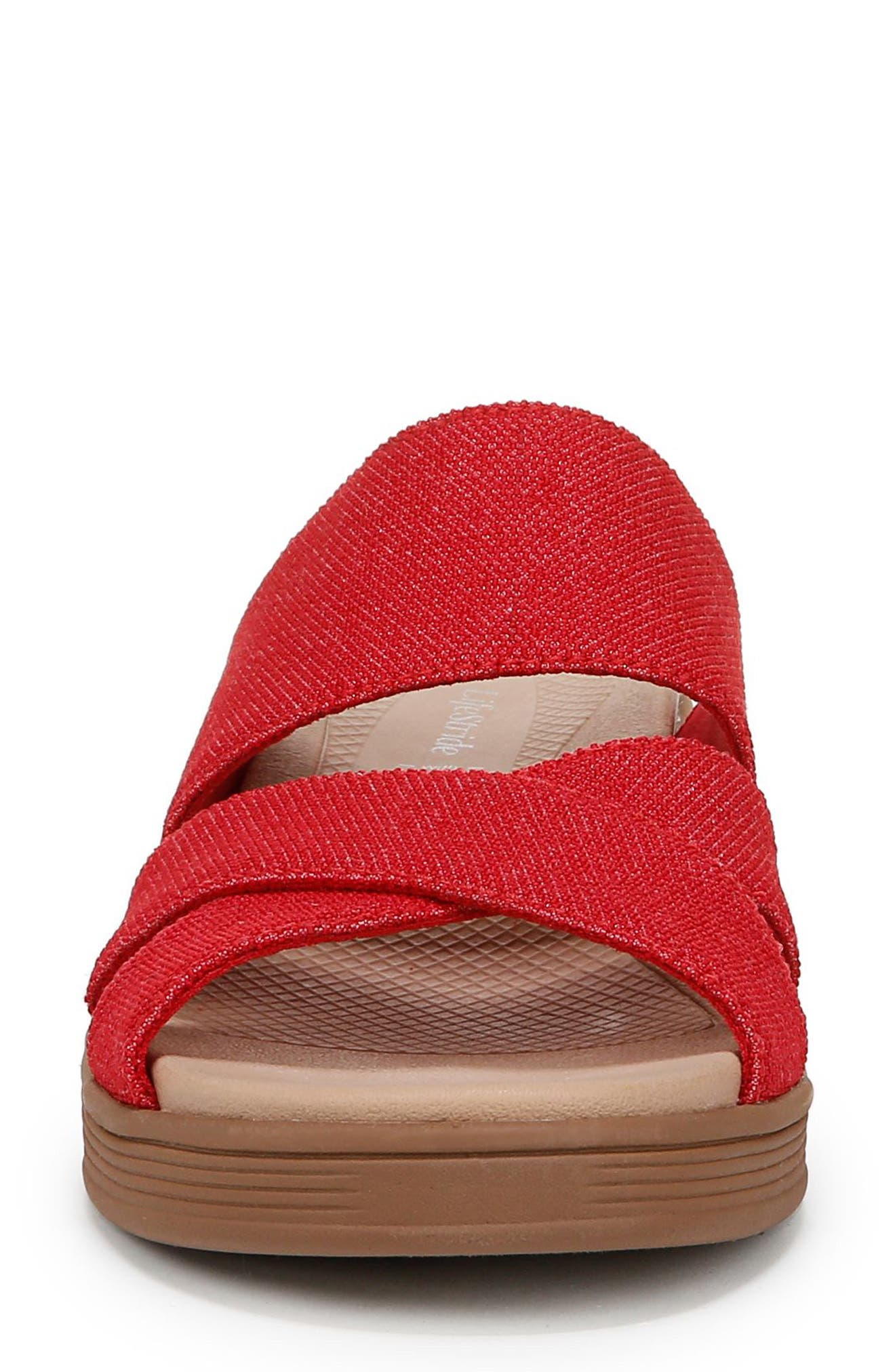 LifeStride Fiona Wedge Sandal, Alternate, color, Red