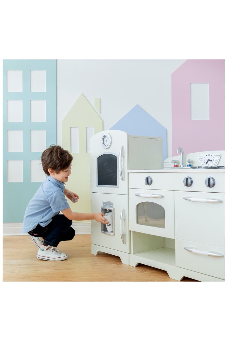 Little Chef Fairfield Retro Play Kitchen, Alternate, color, WHITE