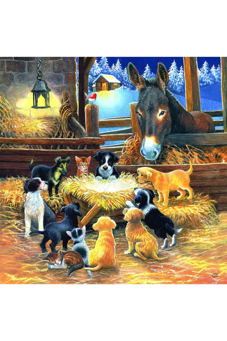Barnyard Nativity 500 piece Jigsaw Puzzle for Adults, Alternate, color, Multicolor