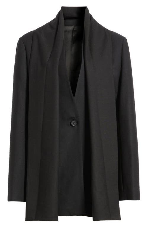 Totême Toteme Flannel Scarf Blazer In Black