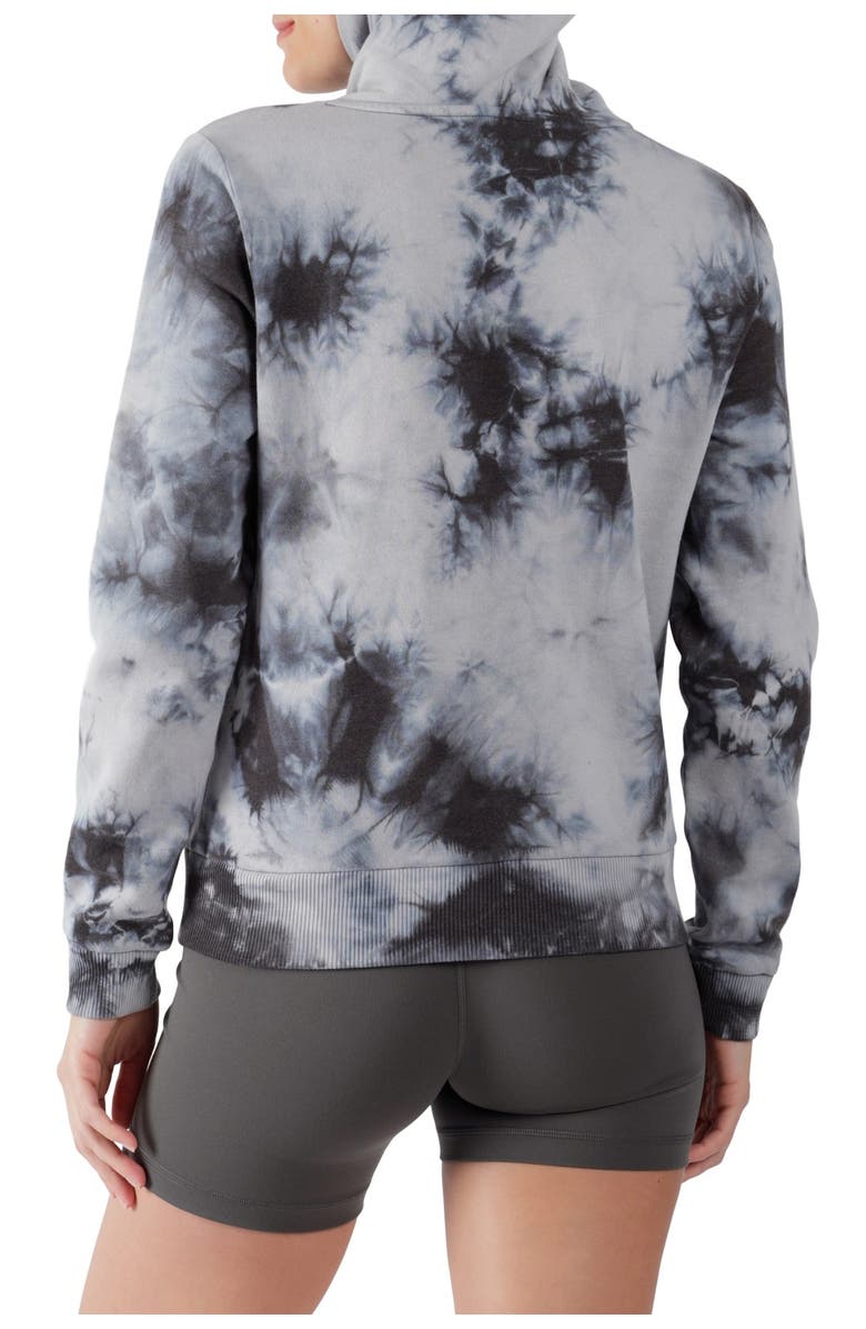 90 DEGREE BY REFLEX Brushed Tie Dye Crop Hoodie, Alternate, color,