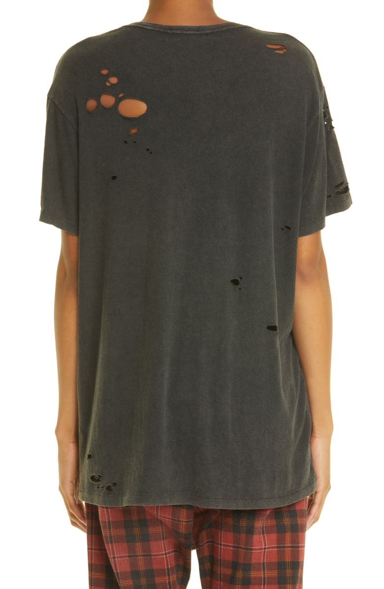 R13 Destroyed Boy Stretch Cotton T-Shirt, Alternate, color,