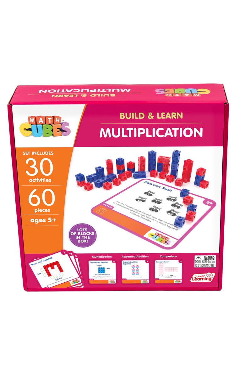 Junior Learning Mathcubes Multiplication 30 Activity Set, Toddlers & Kids, Main, color, Multicolored
