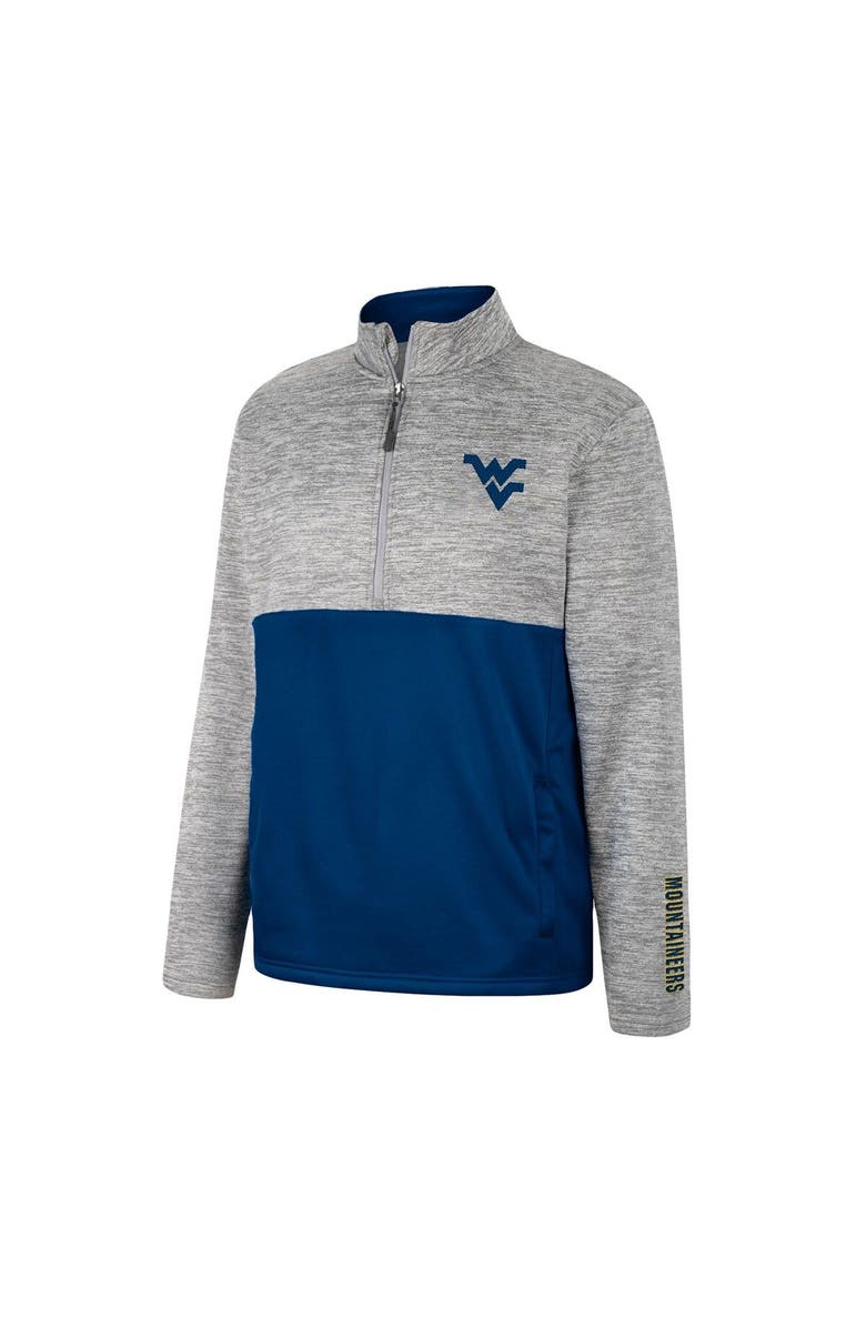 COLOSSEUM Men's Colosseum Gray West Virginia Mountaineers John Half-Zip Jacket, Alternate, color, 