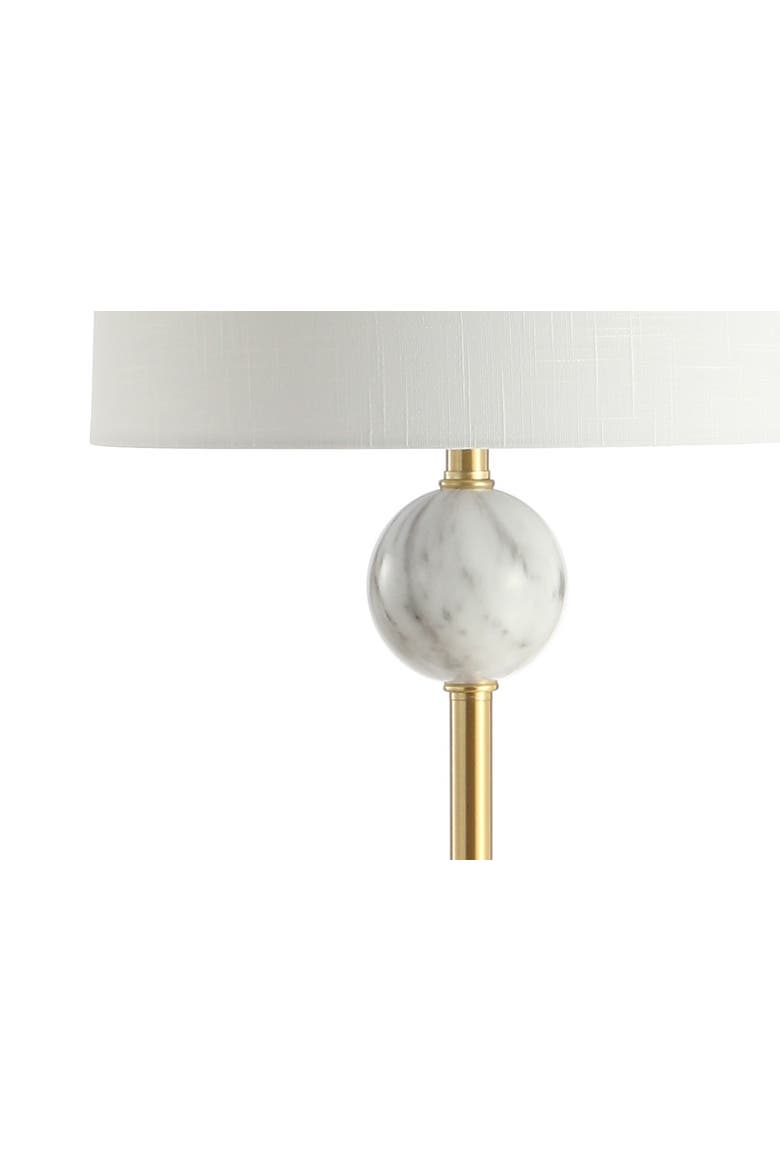 Vaughn Modern Metal/Resin LED Floor Lamp, Alternate, color, Brass Gold/White