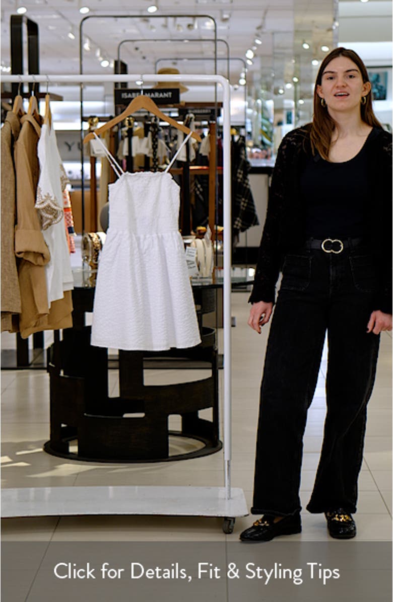 Fit & Flare Smocked Minidress, sales video thumbnail