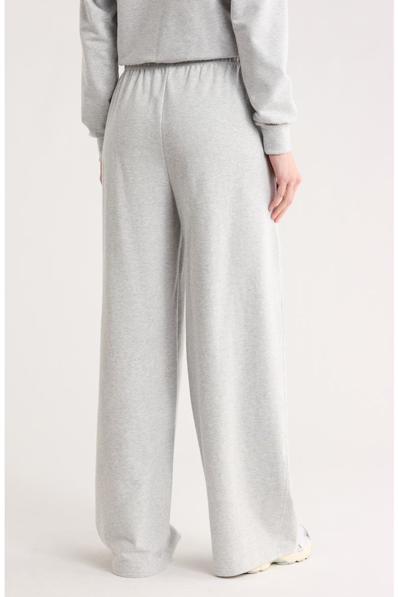 Relay French Terry Ultra Wide Leg Pants, Alternate, color, GREY LIGHT HEATHER