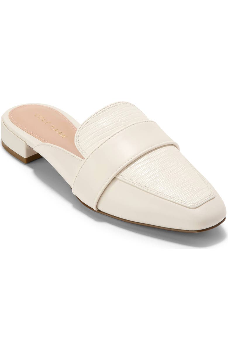 Cole Haan Pasha Mule, Main, color, Ivory Leather/ Ivory Lizard