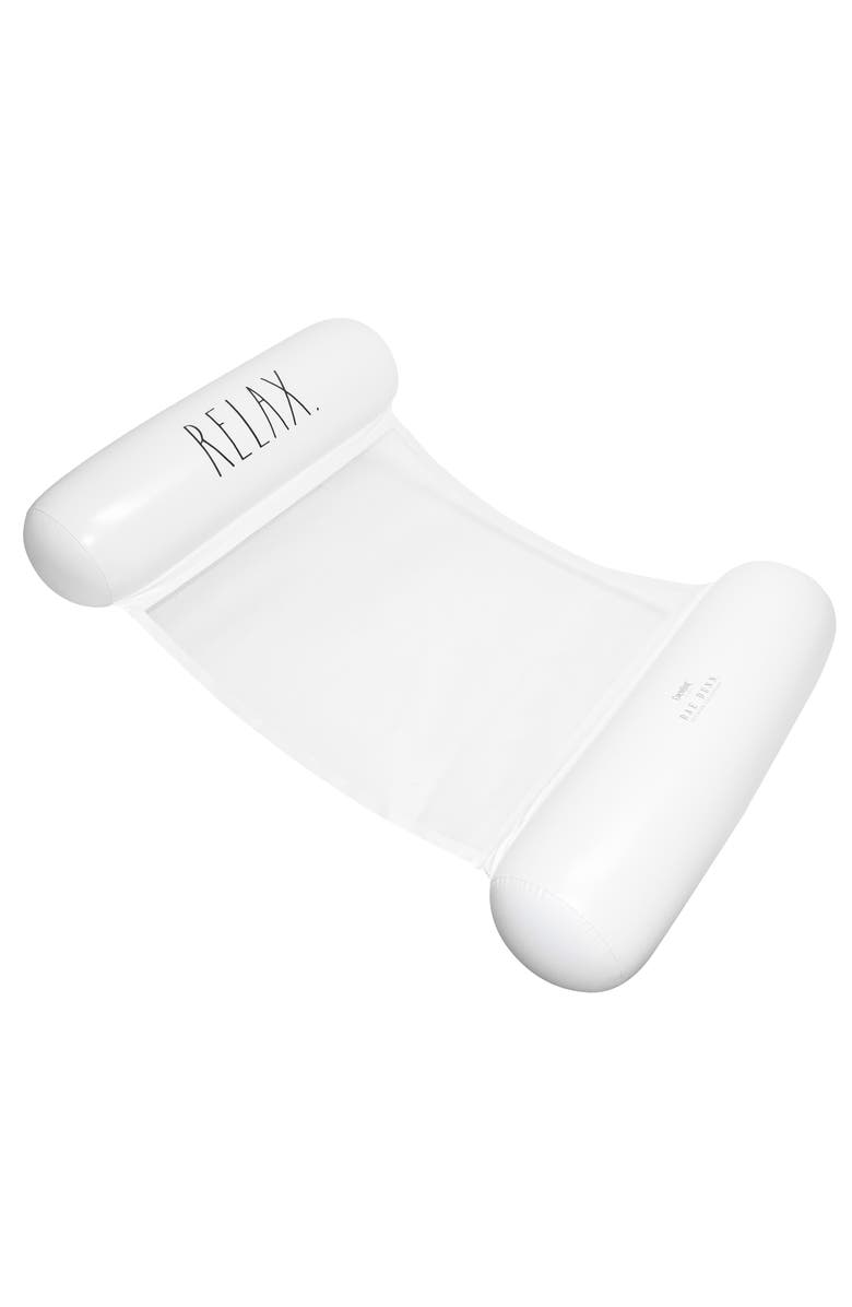 Rae Dunn Relax Hammock Pool Lounge 54"X 28", Main, color, White