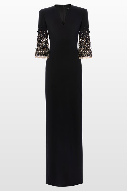 Jenny Packham Ruth Gown Dress In Black