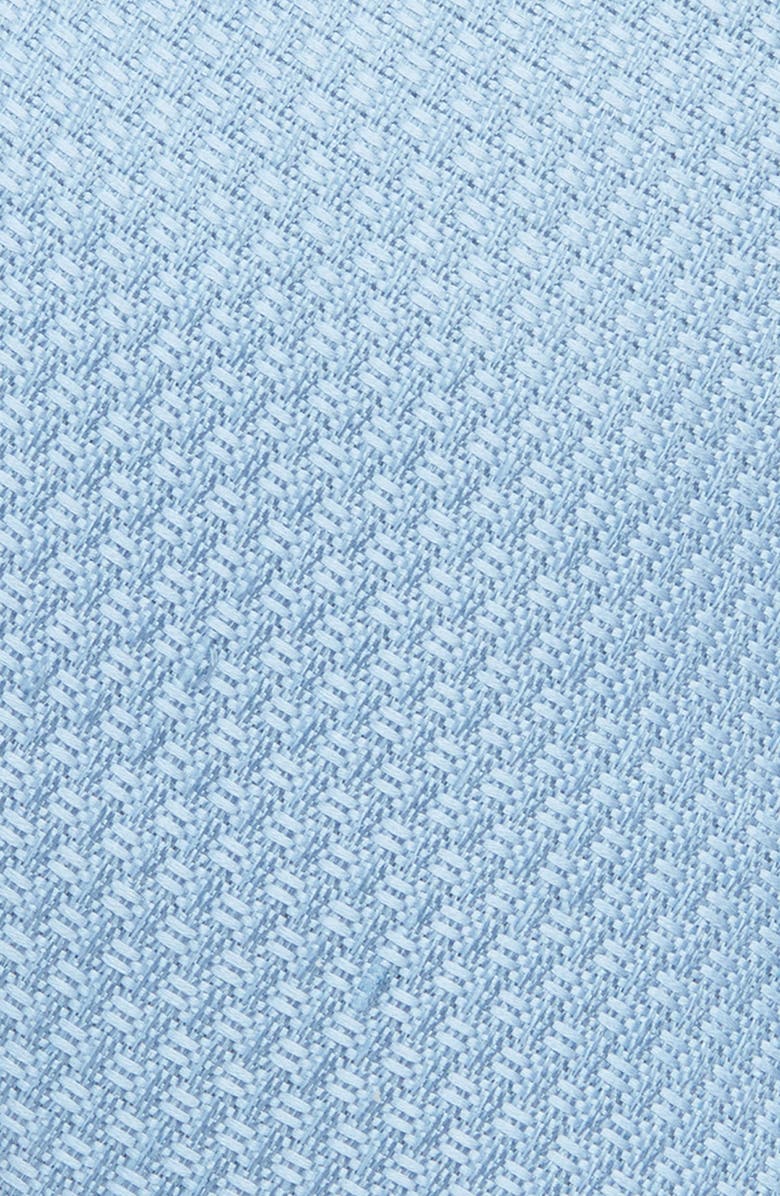 Canali Neat Silk & Linen Tie, Alternate, color, Bright Blue