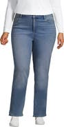 Lands' End Recover Mid Rise Straight Leg Blue Jeans