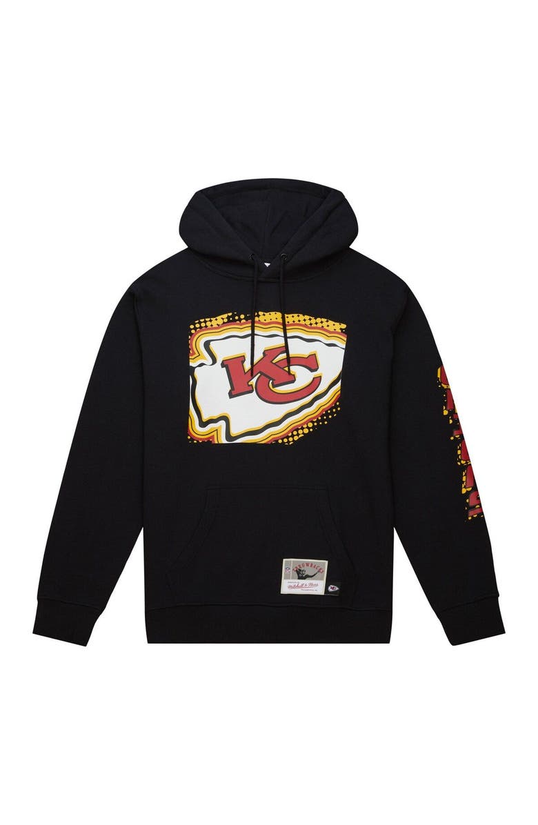 Mitchell & Ness Men's Mitchell & Ness Black Kansas City Chiefs Gridiron Classics Big Face 7.0 Pullover Hoodie, Alternate, color, Black