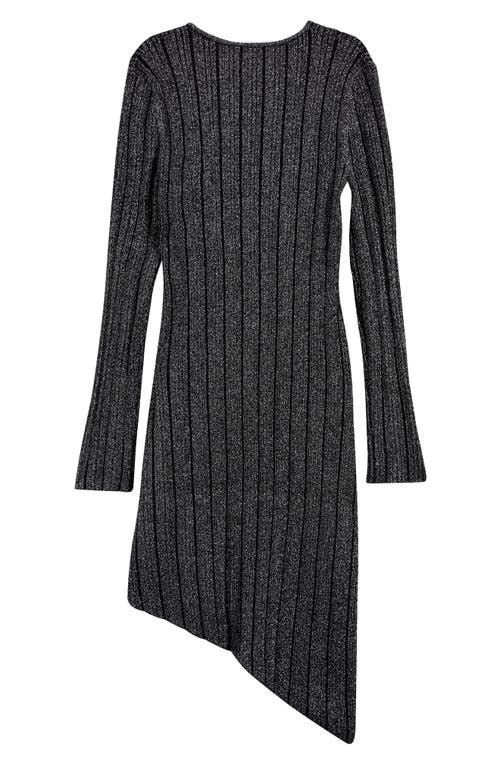 REISS REISS KIDS' JAYDEN SR. METALLIC LONG SLEEVE ASYMMETRIC HEM DRESS