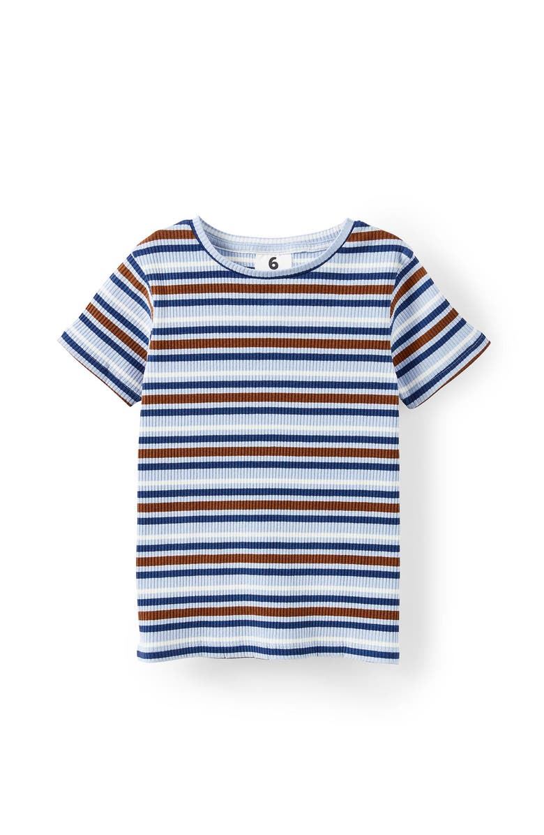 Cotton On Kids Kid's Raya Baby Tee, Main, color, Dawn Blue Chestnut Multi