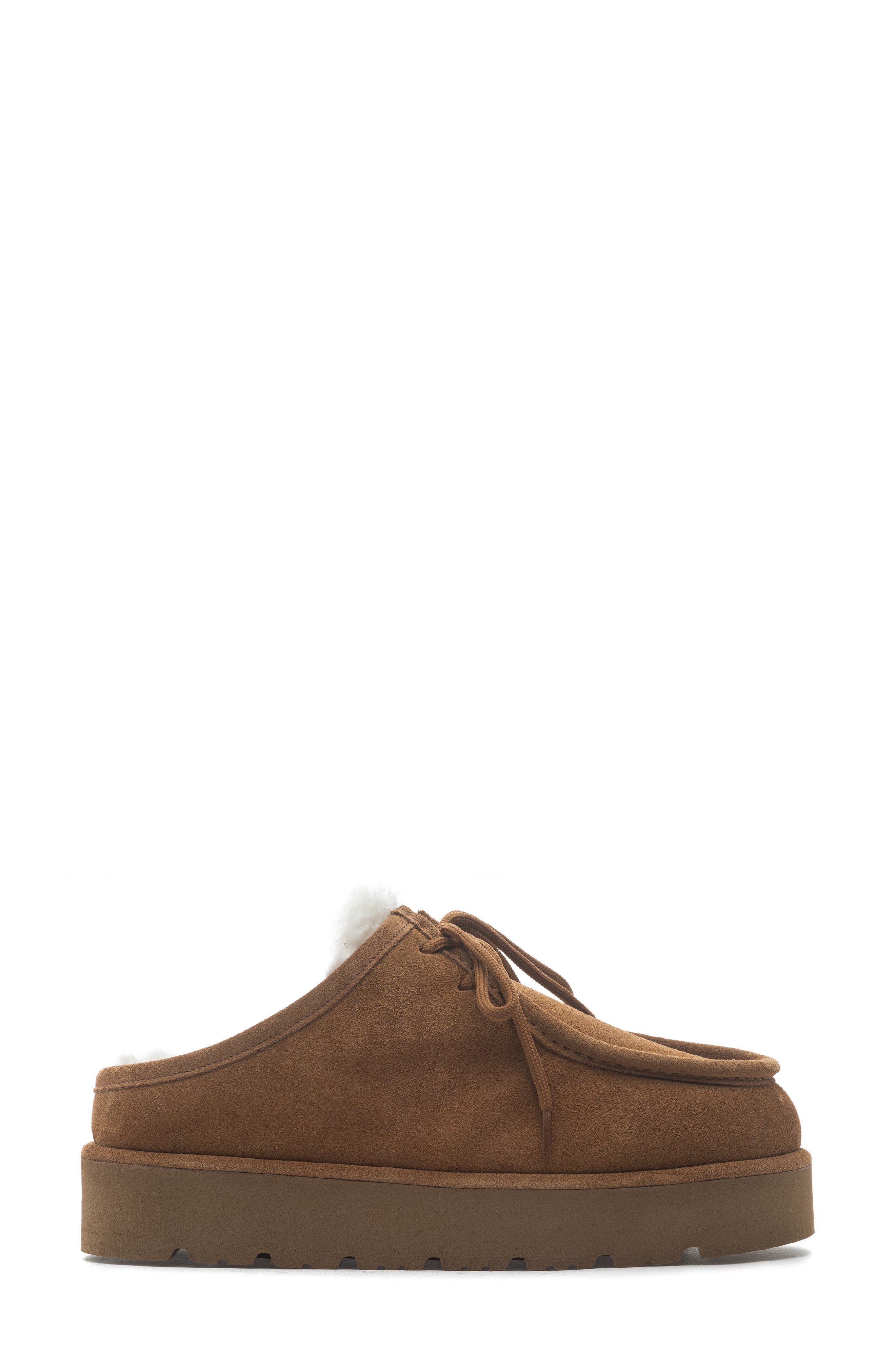 Sabrina Genuine Shearling Mule, Alternate, color, COGNAC
