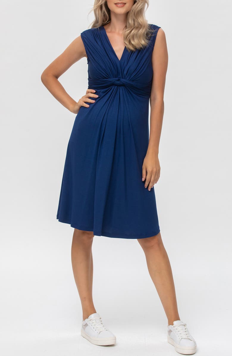 PIETRO BRUNELLI MATERNITY Sleeveless V-Neck Maternity Dress, Main, color, 