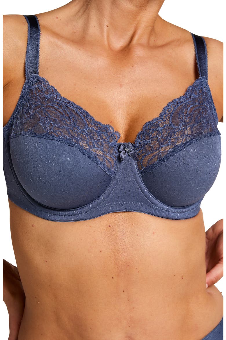 Sophie Non-Padded Underwired Bra, Alternate, color, Blue Indigo