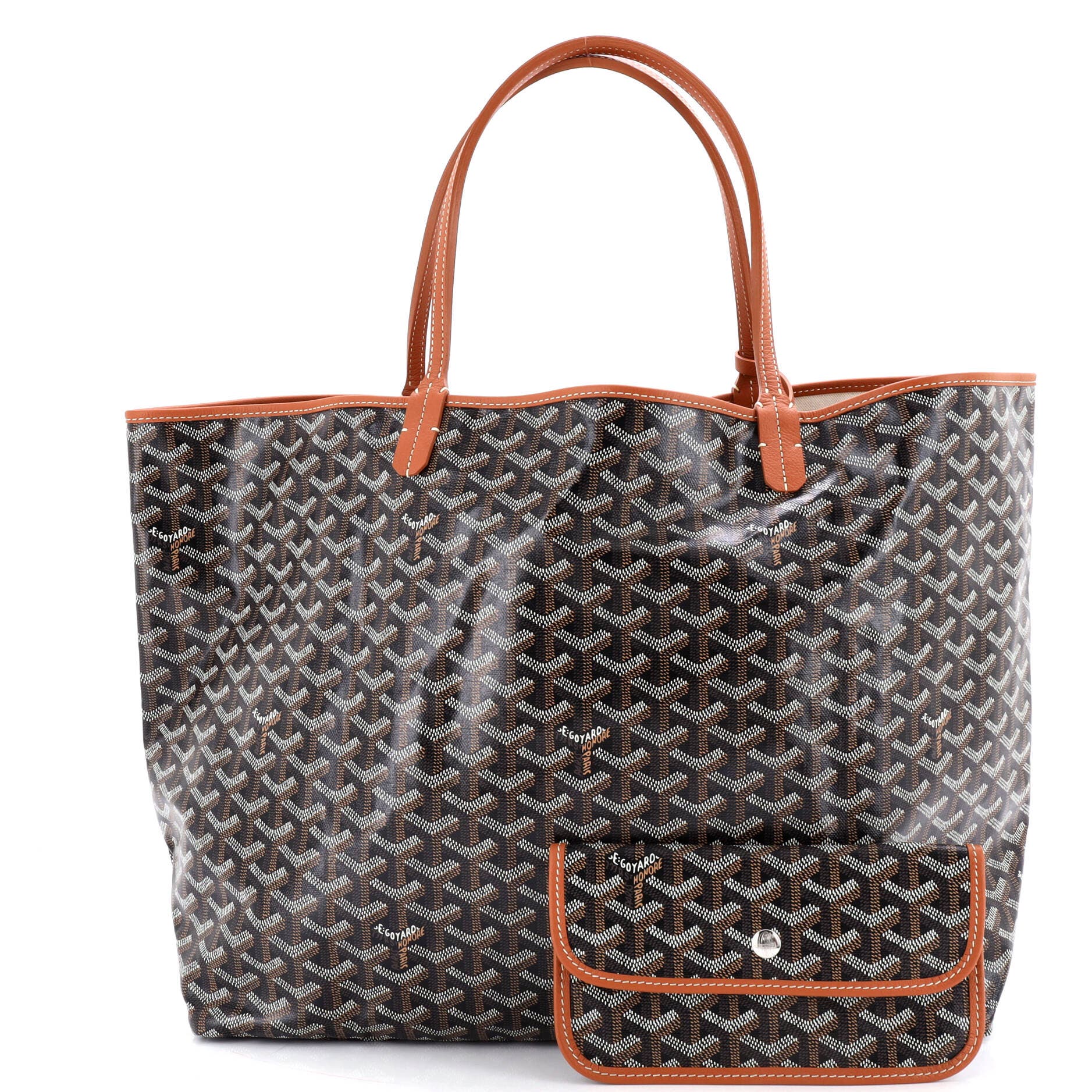 Pre-Owned Goyard Saint Louis Tote Coated Canvas PM, Alternate, color, Brown